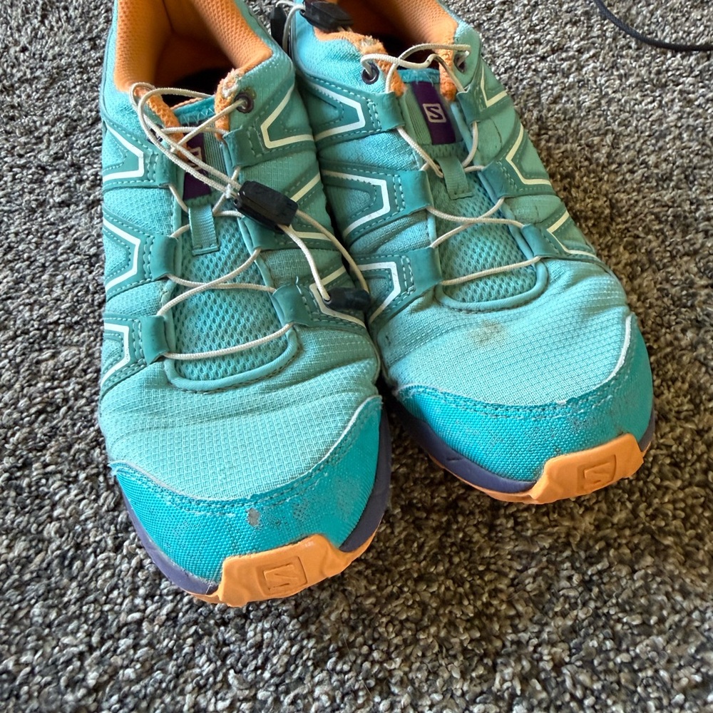 Salomon Women's Aqua and Tangerine Athletic Shoes